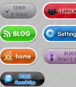 Aqua Button Transparent Web Button Theme